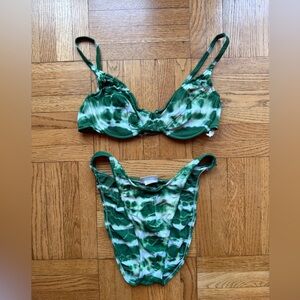 Vintage 90’s Massimo Green Tie-Dye Bikini Set